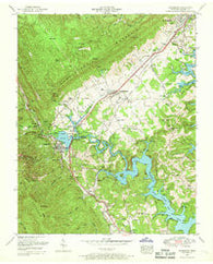 Jacksboro Tennessee Historical topographic map, 1:24000 scale, 7.5 X 7.5 Minute, Year 1952