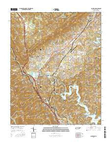 Jacksboro Tennessee Current topographic map, 1:24000 scale, 7.5 X 7.5 Minute, Year 2016