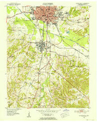 Jackson South Tennessee Historical topographic map, 1:24000 scale, 7.5 X 7.5 Minute, Year 1950