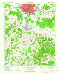 Jackson South Tennessee Historical topographic map, 1:24000 scale, 7.5 X 7.5 Minute, Year 1950