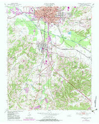 Jackson South Tennessee Historical topographic map, 1:24000 scale, 7.5 X 7.5 Minute, Year 1950