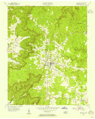 Jamestown Tennessee Historical topographic map, 1:24000 scale, 7.5 X 7.5 Minute, Year 1954