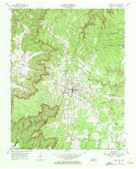 Jamestown Tennessee Historical topographic map, 1:24000 scale, 7.5 X 7.5 Minute, Year 1954