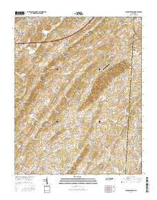 Jearoldstown Tennessee Current topographic map, 1:24000 scale, 7.5 X 7.5 Minute, Year 2016