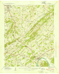 Jefferson City Tennessee Historical topographic map, 1:24000 scale, 7.5 X 7.5 Minute, Year 1939