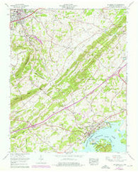 Jefferson City Tennessee Historical topographic map, 1:24000 scale, 7.5 X 7.5 Minute, Year 1961