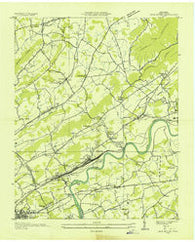 John Sevier Tennessee Historical topographic map, 1:24000 scale, 7.5 X 7.5 Minute, Year 1936