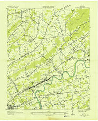 John Sevier Tennessee Historical topographic map, 1:24000 scale, 7.5 X 7.5 Minute, Year 1936