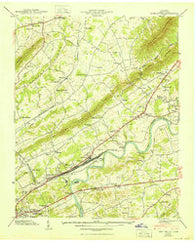 John Sevier Tennessee Historical topographic map, 1:24000 scale, 7.5 X 7.5 Minute, Year 1940