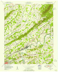 John Sevier Tennessee Historical topographic map, 1:24000 scale, 7.5 X 7.5 Minute, Year 1953