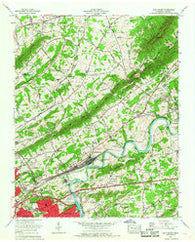John Sevier Tennessee Historical topographic map, 1:24000 scale, 7.5 X 7.5 Minute, Year 1966
