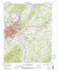 Johnson City Tennessee Historical topographic map, 1:24000 scale, 7.5 X 7.5 Minute, Year 1959