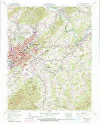 Johnson City Tennessee Historical topographic map, 1:24000 scale, 7.5 X 7.5 Minute, Year 1959
