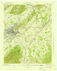 Johnson City Tennessee Historical topographic map, 1:24000 scale, 7.5 X 7.5 Minute, Year 1940