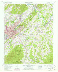 Johnson City Tennessee Historical topographic map, 1:24000 scale, 7.5 X 7.5 Minute, Year 1959