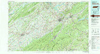 Johnson City Tennessee Historical topographic map, 1:100000 scale, 30 X 60 Minute, Year 1980