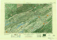 Johnson City Tennessee Historical topographic map, 1:250000 scale, 1 X 2 Degree, Year 1955