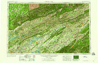 Johnson City Tennessee Historical topographic map, 1:250000 scale, 1 X 2 Degree, Year 1960