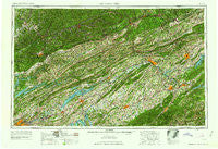 Johnson City Tennessee Historical topographic map, 1:250000 scale, 1 X 2 Degree, Year 1963