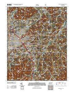 Johnson City Tennessee Historical topographic map, 1:24000 scale, 7.5 X 7.5 Minute, Year 2011