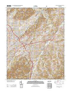 Johnson City Tennessee Historical topographic map, 1:24000 scale, 7.5 X 7.5 Minute, Year 2013