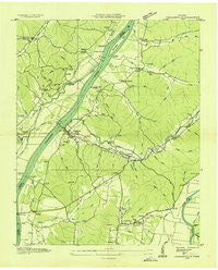 Johnsonville Tennessee Historical topographic map, 1:24000 scale, 7.5 X 7.5 Minute, Year 1936