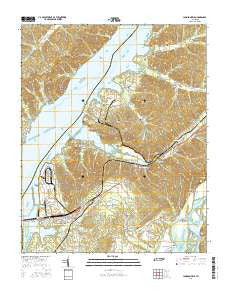 Johnsonville Tennessee Current topographic map, 1:24000 scale, 7.5 X 7.5 Minute, Year 2016