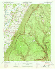 Ketner Gap Tennessee Historical topographic map, 1:24000 scale, 7.5 X 7.5 Minute, Year 1943
