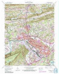 Kingsport Tennessee Historical topographic map, 1:24000 scale, 7.5 X 7.5 Minute, Year 1959
