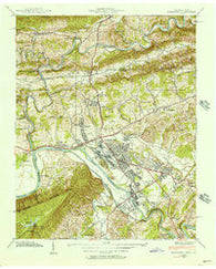 Kingsport Tennessee Historical topographic map, 1:24000 scale, 7.5 X 7.5 Minute, Year 1939