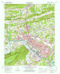 Kingsport Tennessee Historical topographic map, 1:24000 scale, 7.5 X 7.5 Minute, Year 1959