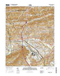 Kingsport Tennessee Current topographic map, 1:24000 scale, 7.5 X 7.5 Minute, Year 2016