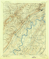 Kingston Tennessee Historical topographic map, 1:125000 scale, 30 X 30 Minute, Year 1893