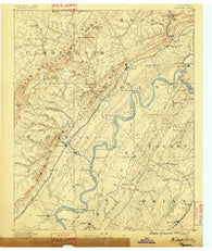 Kingston Tennessee Historical topographic map, 1:125000 scale, 30 X 30 Minute, Year 1887