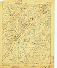 Kingston Tennessee Historical topographic map, 1:125000 scale, 30 X 30 Minute, Year 1891