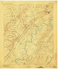 Kingston Tennessee Historical topographic map, 1:125000 scale, 30 X 30 Minute, Year 1893