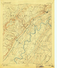 Kingston Tennessee Historical topographic map, 1:125000 scale, 30 X 30 Minute, Year 1893