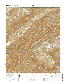 Kinzel Springs Tennessee Current topographic map, 1:24000 scale, 7.5 X 7.5 Minute, Year 2016