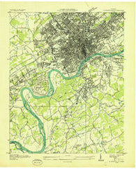 Knoxville Tennessee Historical topographic map, 1:24000 scale, 7.5 X 7.5 Minute, Year 1936