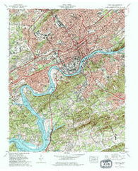 Knoxville Tennessee Historical topographic map, 1:24000 scale, 7.5 X 7.5 Minute, Year 1978