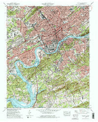 Knoxville Tennessee Historical topographic map, 1:24000 scale, 7.5 X 7.5 Minute, Year 1978