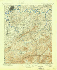 Knoxville Tennessee Historical topographic map, 1:125000 scale, 30 X 30 Minute, Year 1901