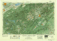 Knoxville Tennessee Historical topographic map, 1:250000 scale, 1 X 2 Degree, Year 1955
