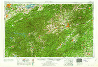 Knoxville Tennessee Historical topographic map, 1:250000 scale, 1 X 2 Degree, Year 1960
