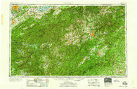 Knoxville Tennessee Historical topographic map, 1:250000 scale, 1 X 2 Degree, Year 1960