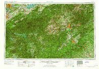 Knoxville Tennessee Historical topographic map, 1:250000 scale, 1 X 2 Degree, Year 1964