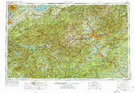 Knoxville Tennessee Historical topographic map, 1:250000 scale, 1 X 2 Degree, Year 1957
