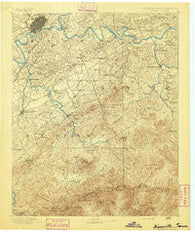 Knoxville Tennessee Historical topographic map, 1:125000 scale, 30 X 30 Minute, Year 1892