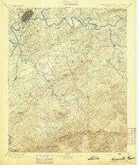 Knoxville Tennessee Historical topographic map, 1:125000 scale, 30 X 30 Minute, Year 1894