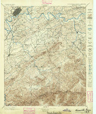 Knoxville Tennessee Historical topographic map, 1:125000 scale, 30 X 30 Minute, Year 1895